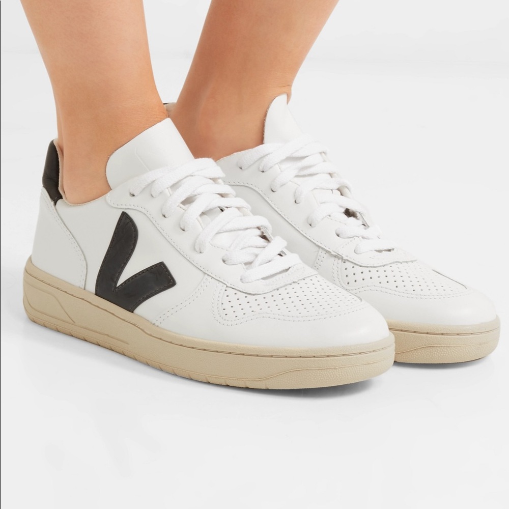 Veja V-10 Leather Sneakers